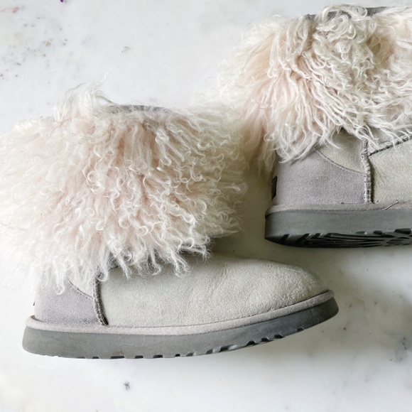 UGG Lida Boots in Seal Grey with Sheepskin and Mongolian Fur - Picture 7 of 15